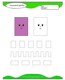 Geometrik Şekiller Çalışma Sayfaları
